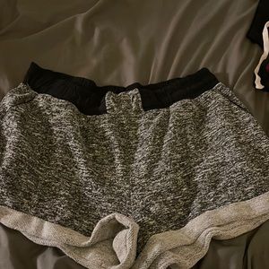 it’s black and gray shorts and perfect to wear around the house